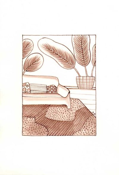 Dessins originaux à l’encre sépia