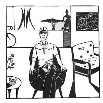 Homme au Chapeau Portrait-Homme au Chapeau