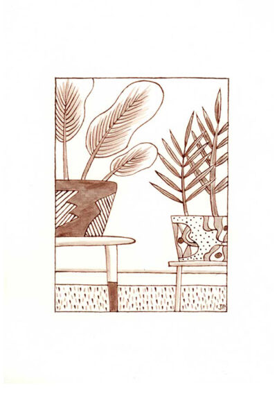 Dessins originaux à l’encre sépia