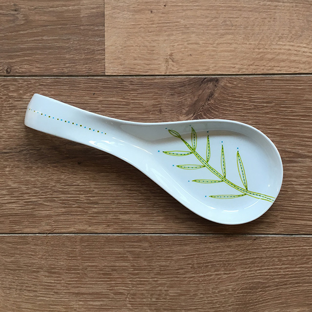 Porte Cuillère Végétal Porcelaine-Porte Cuillère Végétal